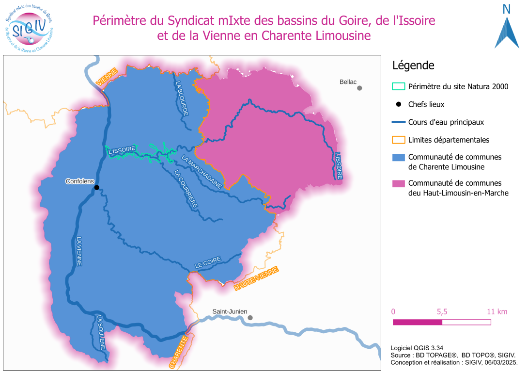 Carte du périmètre syndicale